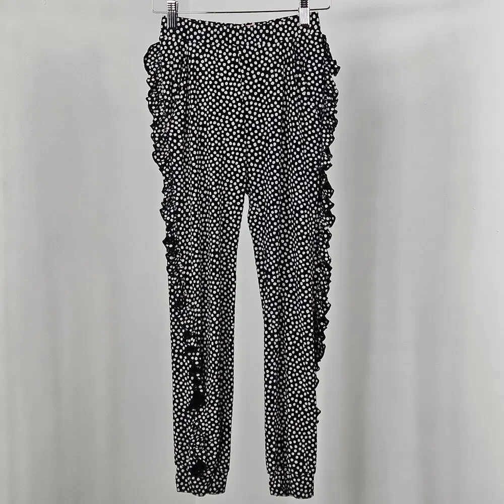 Bangbang Copenhagen Go Banana Black & White Dots Top & Pant Set | Girl's 10 / 11
